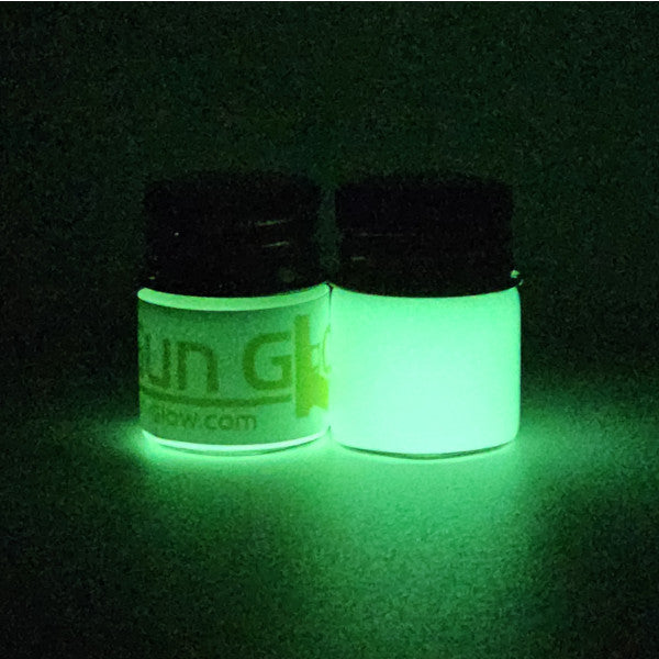 Gun Glow, the brightest glow in the dark gun sight glow paint